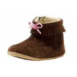 Robeez Mini Shoez Infant Girl's Flying Francesca Fashion Moccasins Shoes - Brown - 4 Fits 9 12 Months