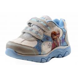 Disney Frozen Toddler Girls Silver/Blue Fashion Light Up Sneakers Shoes - Silver - 11   Little Kid