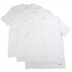 Tommy Hilfiger Men's 3 Pc Classic Crew Neck Cotton Short Sleeve T Shirt - White - Large