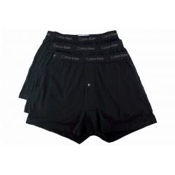 Calvin Klein Men's 3 Pc Classic Fit Cotton Knit Boxers Underwear - Black - Large