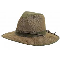 Henschel Men's Packable Aussie Breezer Safari Hat - Distressed Gold - Small