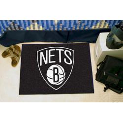 NBA Brooklyn Nets Floor Mat Rug - Black - Starter Rug   19x30 Inch