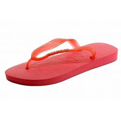 Havaianas Women's Top Logo Metallic Fashion Flip Flops Sandals Shoes - Pink - 5/6