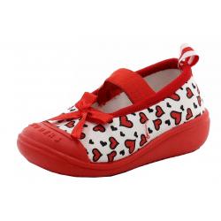 Skidders Infant Toddler Girl's Polka Dot Canvas Mary Janes Shoes - Red - 6; Fits 18 Months