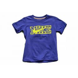 Nike Boy's Logo Outline Short Sleeve T Shirt - Blue - 4