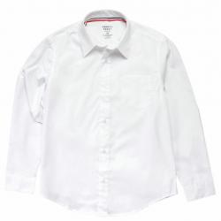French Toast Boy's Long Sleeve Dress Uniform Button Up Shirt - White - 18 Husky