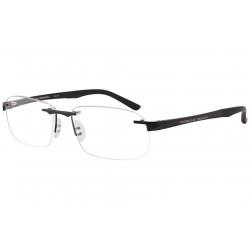 Porsche Design Men's Eyeglasses P'8214 P8214 S1 Rimless Optical Frame - Black - Lens 56 Bridge 17 Temple 140mm