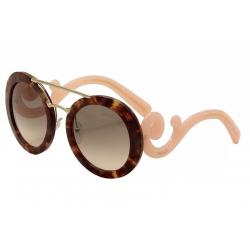 Prada Women's SPR 13S 13/S Round Fashion Sunglasses - Brown - Lens 54 Bridge 25 Temple 135mm