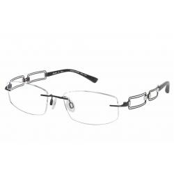 Charmant Line Art Women's Eyeglasses XL2019 XL/2019 Rimless Optical Frame - Black   BK - Lens 50 Bridge 17 Temple 135