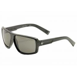 Dragon Men's Double Dos Fashion Sport Sunglasses - Jet Black/Grey - Medium Fit