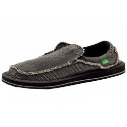 Sanuk Men's Chiba Slip On Sidewalk Surfers Loafers Shoes - Black - 8 D(M) US