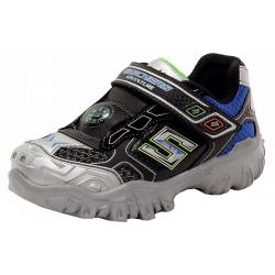 Skechers Boy's Hot Lights Damager III Adventurer Extreme Light Up Sneaker Shoes - Black - 12 M US Little Kid