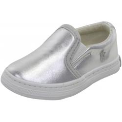 Polo Ralph Lauren Toddler/Little Girl's Benton II Loafers Shoes - Silver - 4 M US Toddler