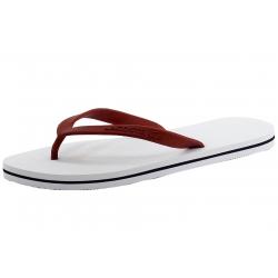 Lacoste Women's Ancelle Slide 116 Fashion Flip Flop Sandals Shoes - White/Dark Red - 6