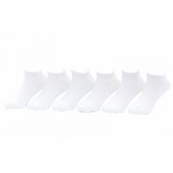 Jefferies Toddler/Little/Big Kid 6 Pairs Seamless Low Cut Half Cushion Socks - White - 5 6.5 Fits Shoe 4 8.5 (Toddler)