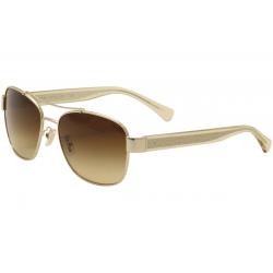 Coach Women's HC7064 HC/7064 Pilot Sunglasses - Gold - Lens 59 Bridge 16 Temple 135mm
