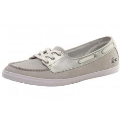 Lacoste Women's Ziane Deck 116 1 Slip On Boat Shoes - Silver - 8