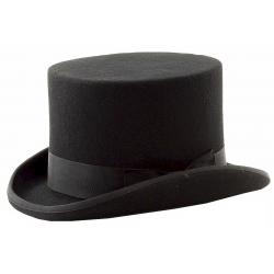 Scala Classico Men's Fashion Wool Felt Top Hat - Black - Medium