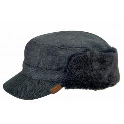 Kangol Men's Shearling Trapper Cap Winter Army Hat - Grey - Small