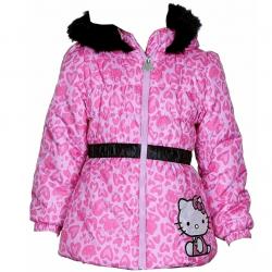 Hello Kitty Infant/Toddler Girl's Puffer Fleece Lined Winter Jacket - Pink - 2T