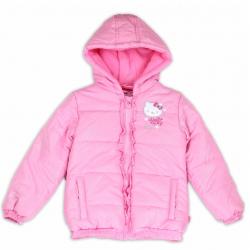 Hello Kitty Toddler Girl's Shimmer Puffer Hooded Winter Jacket - Pink - 2T