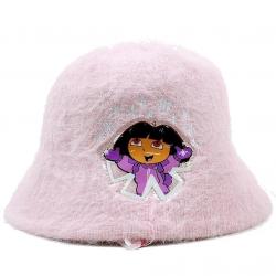 Dora The Explorer Girl's Mohair Bucket Hat - Pink - One Size Fits Most