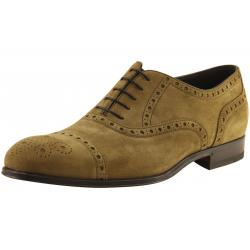 Hugo Boss Men's Caponio 50260413 Suede Fashion Oxford Shoes - Light/Pastel Brown - 12