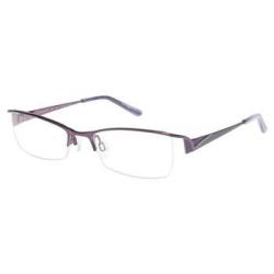 Charmant Women's Eyeglasses TI12068 TI/12068 Half Rim Black Optical Frame - Purple   PU - Lens 50 Bridge 18 Temple 135mm