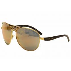 Michael Kors Women's Sadie II MK1006 MK/1006 Pilot Sunglasses - Black/Gold/Leopard/Gold Mirror   1057/R5 - Lens 62 Bridge 14 Temple 125mm