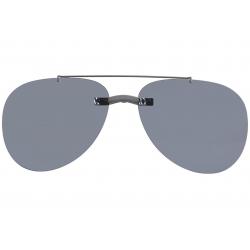 Silhouette Clip On 5090 A2 Polarized Blue Grey Mirror Polarized Sunglasses - Grey - Shape: 0101 Size: 62/15 mm