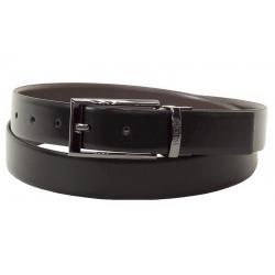 Hugo Boss Men's C Elvio U Reversible Genuine Calfskin Leather Belt - Black/Dark Grey - 1.5 in (3.5 cm)