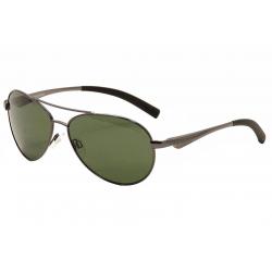 Bolle Men's Cassis Fashion Pilot Sunglasses - Shiny Gunmetal/Green Polarized  12100 - Medium/Large