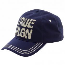 True Religion Men's Painted Graphic Baseball Cap Hat (One Size Fits Most) - Blue - One Size Fits Most