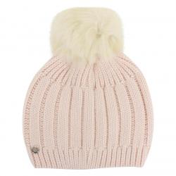 Ugg Women's Solid Ribbed Winter Beanie Hat With Pom (One Size) - Pink - One Size Fits Most