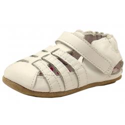 Robeez Mini Shoez Infant Girl's Paris Fashion Sandals Shoes - White - 18 24 Months