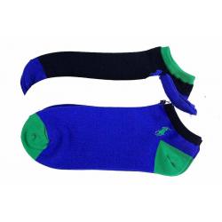 Polo Ralph Lauren Men's 3 Pair Contrast Ped Socks - Blue - Sock 10 13; Fits Shoe 6 12.5