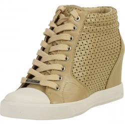 Donna Karan DKNY Women's Cindy Fashion Wedge Sneakers Shoes - Beige - 9.5
