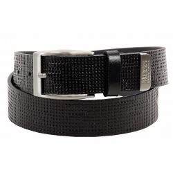 Hugo Boss Men's Tofranc Fashion Embossed Leather Belt - Black - 30