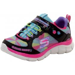 Skechers Girl's Juicy Smash   Game Kicks 2 Fashion Light Up Sneakers Shoes - Black - 11 M US Little Kid