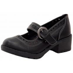 Mia Girl's Emma Cut Out Mary Jane Heels Shoes - Black - 11 M US Little Kid