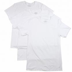 Calvin Klein Men's 3 Pc Cotton Crew Neck Basic T Shirt - White - Medium