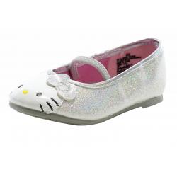 Hello Kitty Toddler Girl's Fashion Ballet Flats HK Lil Abbey Shoes - Silver - 5   Toddler