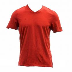 Men's Buffalo By David Bitton N Urel V Neck Short Sleeve T Shirt - Red - Small