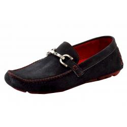 Donald J Pliner Men's Veeda Suede Fashion Loafers Shoes - Black - 8.5
