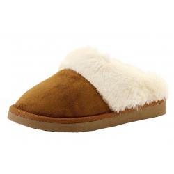 Firebugs Girl's Kris Fashion Light Up Fur Lined Slippers Shoes - Brown - 1   Little Kid