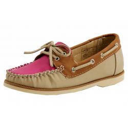 Easy Strider Girl's Fashion Slip On Boat Shoes - Tan/Hot Pink - 13   Little Kid