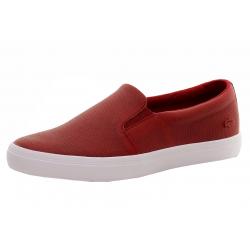 Lacoste Women's Gazon Slip On 116 Sneakers Shoes - Red - 10