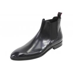 Hugo Boss Men's Dressapp Leather Dressy Ankle Boots Shoes - Black - 10 D(M) US