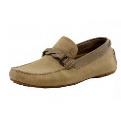 Hugo Boss Men's Relam Fashion Suede Moccasin Loafers Shoes - Beige - 12