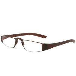 Porsche Design Men's Eyeglasses P'8801 P8801 Half Rim Reading Readers Glasses - Dark Brown   E - +1.00 Power